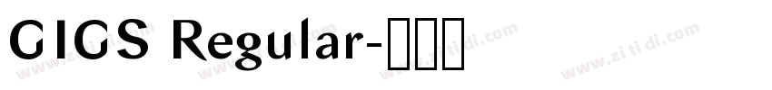 GIGS Regular字体转换